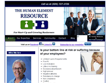 Tablet Screenshot of humanelementresources.com